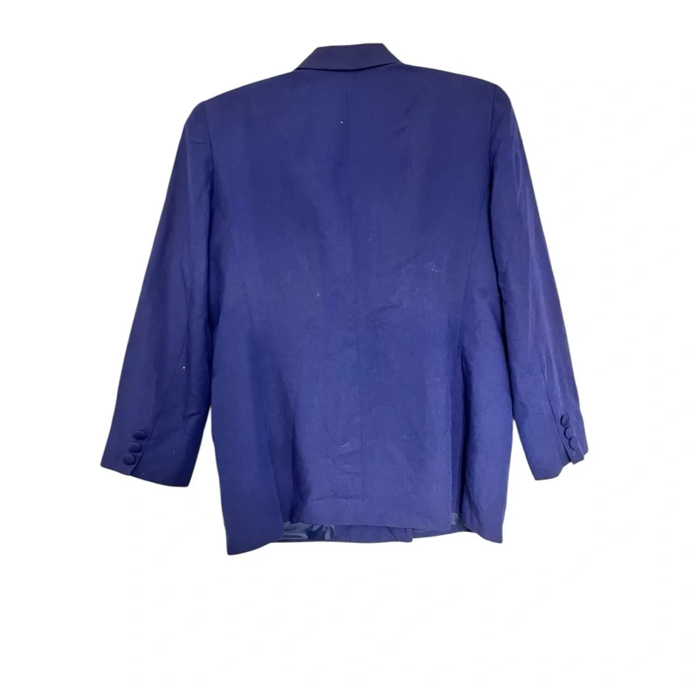 VINTAGE Dior Blue Double-Breasted Blazer sz 12